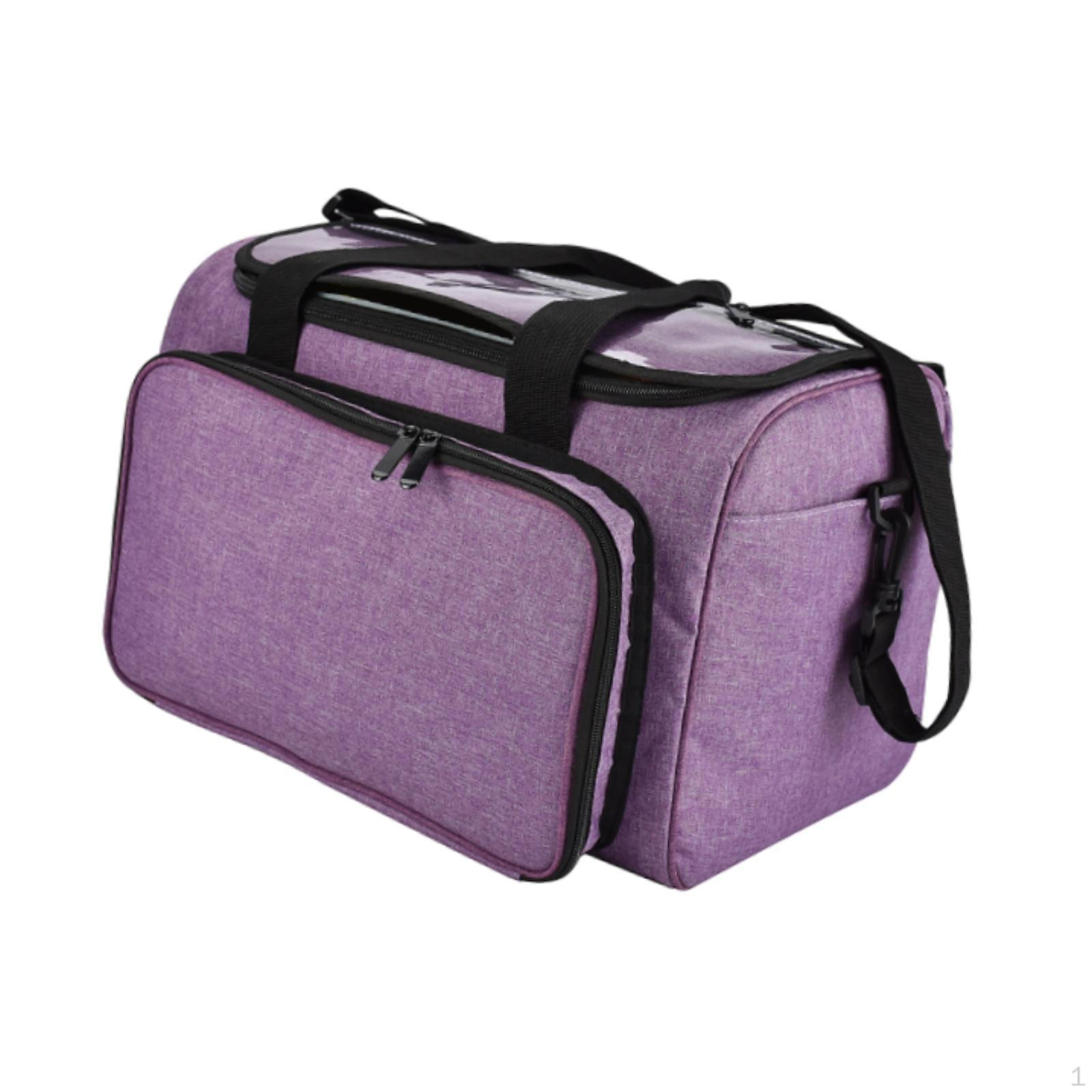 Сумка-органайзер для вязания крючком с несколькими карманами для хранения пряжи на плече фиолетовый 3516₽