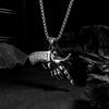 Necklace Silver Chain Weapon Hand Revolver 355