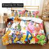 Set Biancheria da Letto Anime Digimon Adventure Singolo Gemello Matrimoniale Queen King Size Set Letto Adulto Bambino Camera da Letto Mostro Avventura Cartone Animato Biancheria da Letto