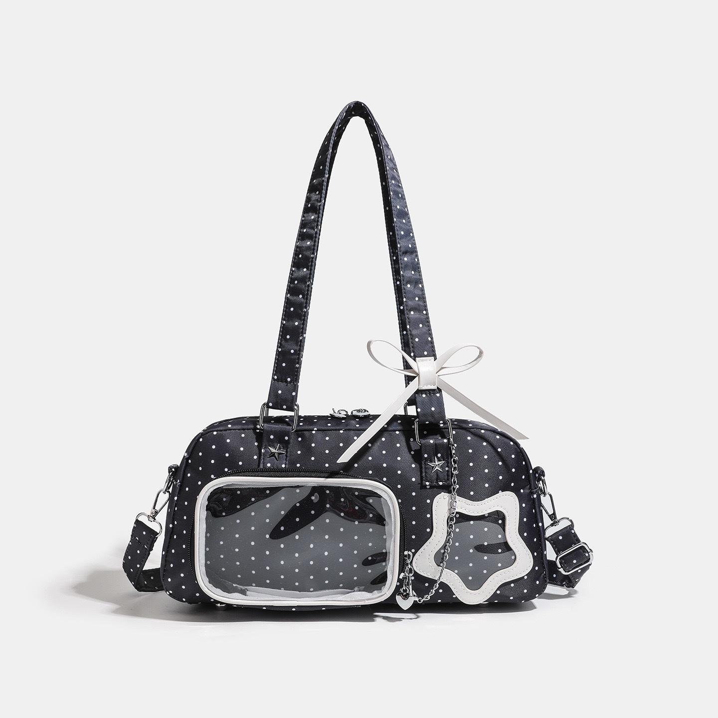 Market-6 Golfpunt Crossbodytas Sterrenprint Concert Sterrenjager Schoudertas Mode Transparante Katoenen Pop Okseltas (30cm
