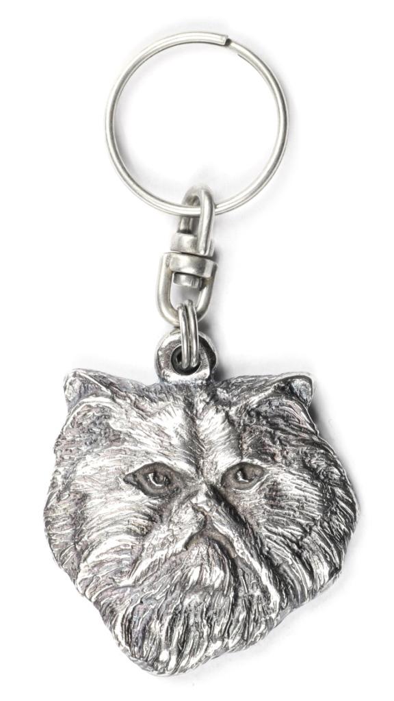Perská kočka - postříbřená klíčenka, ozdoba na kabelku, přívěsek na batoh od Art-Dog