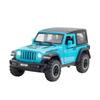 1/32 Scale Jeep Wrangler Rubicon Alloy Model Car Metal Diecast Collection Vehicle Simulation Sound & Light Toy for Kids Christmas Gift