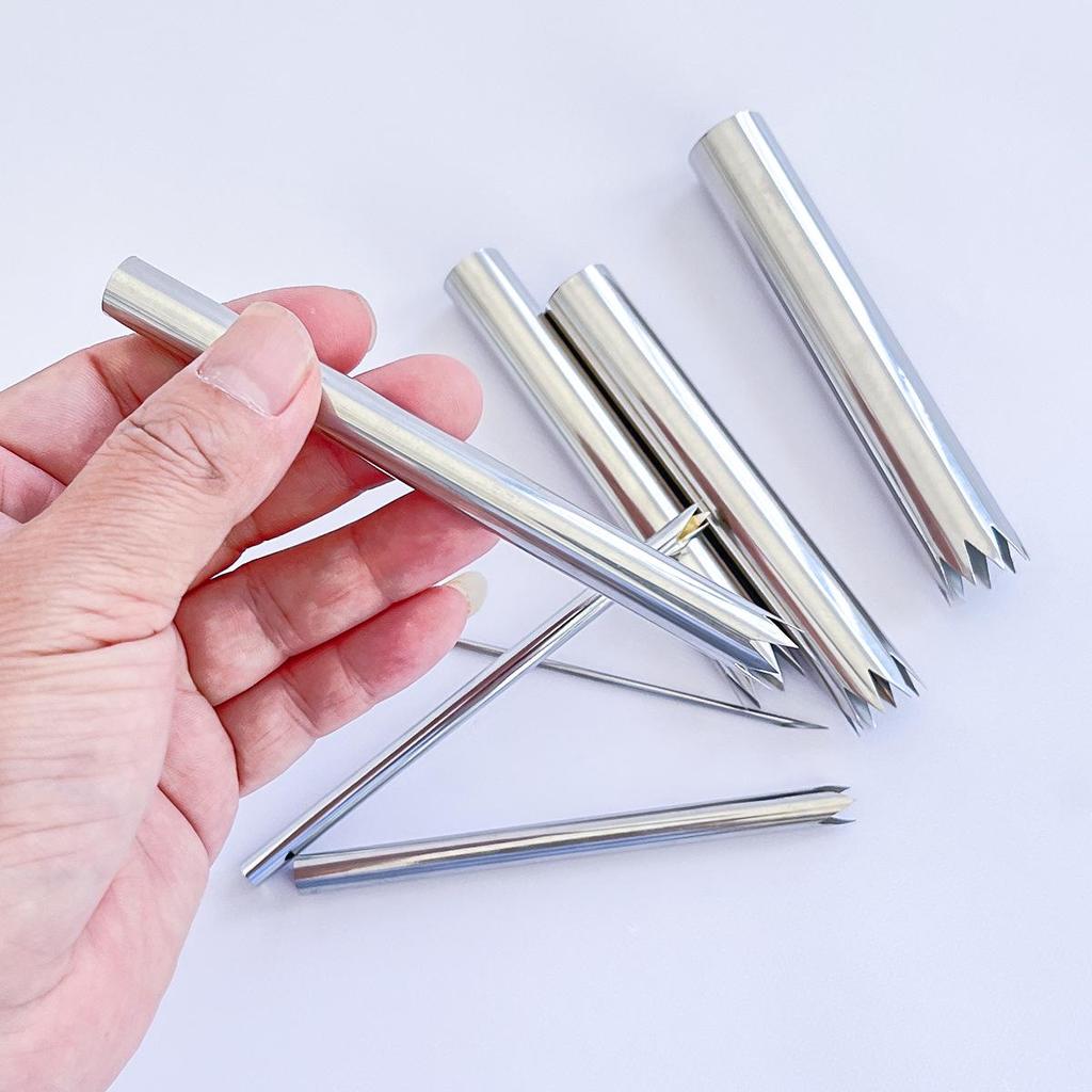 Stainless Steel Serrated Hole Punch Tool for Pottery and Flower Pot Drilling