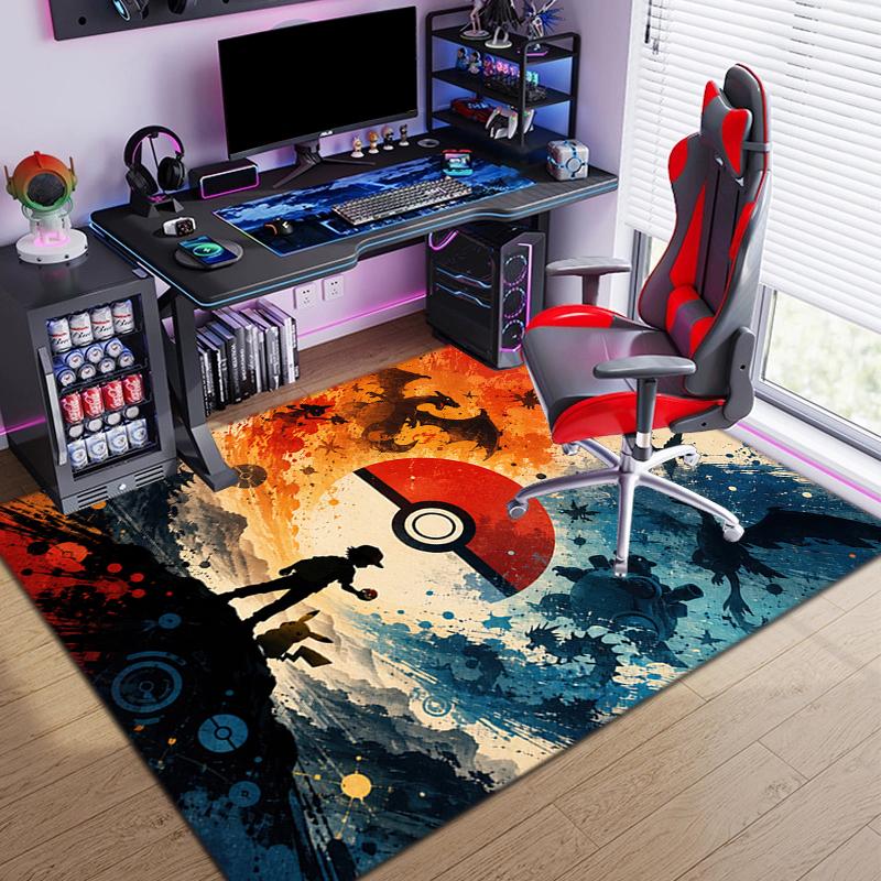 1PC Pokémon Rug - home decoration Carpet For Living Room Bedroom Flooring Computer Chair Area Rug