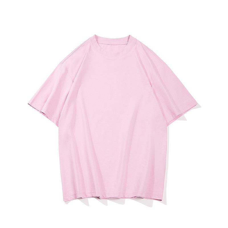 Men's Solid-Color Round-Neck Short-Sleeve T-Shirt Casual Loose-Fit Top Base Layer