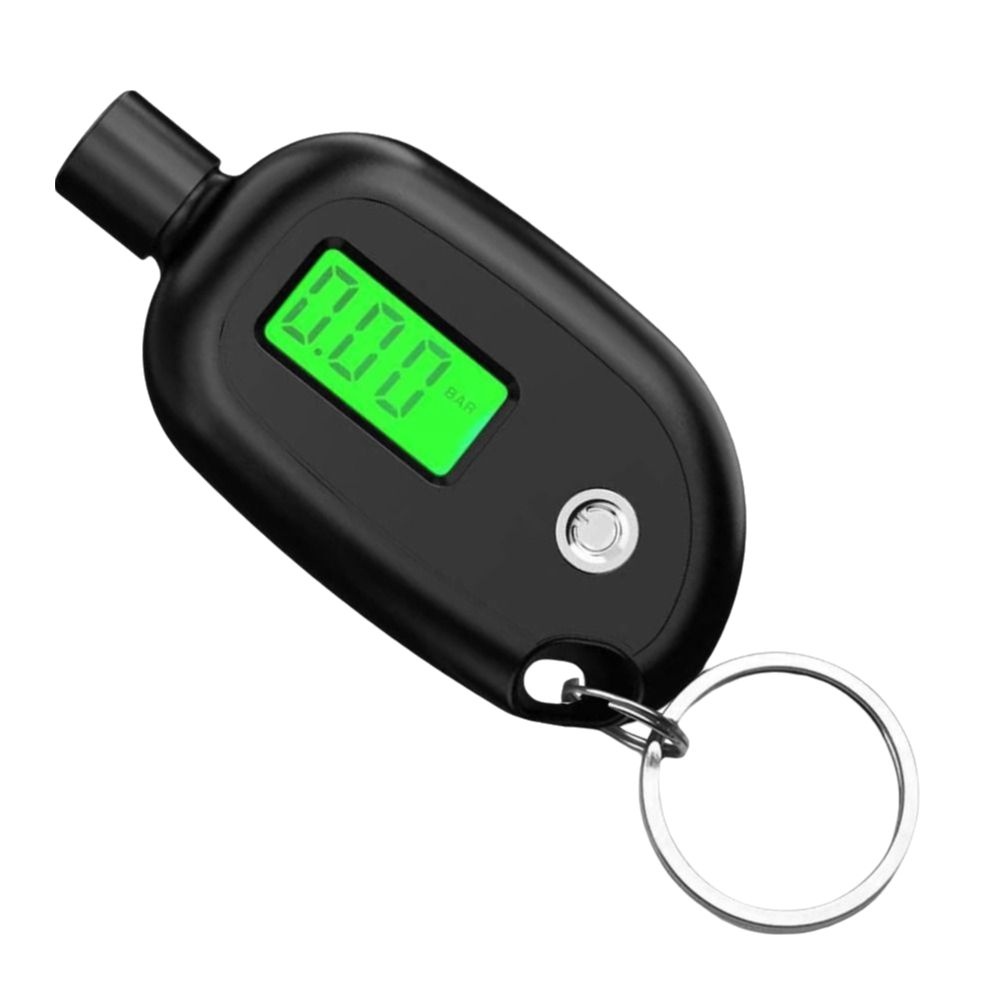 LCD Display Digital Keychain Tire Pressure Gauge Mini Size Digital LCD Display  Vehicle Maintenance