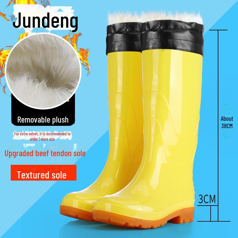 Tendon Sole Unisex White Waterproof Non-Slip Rubber Hygiene Boots for Medium and High Food Safety and Farm Work.