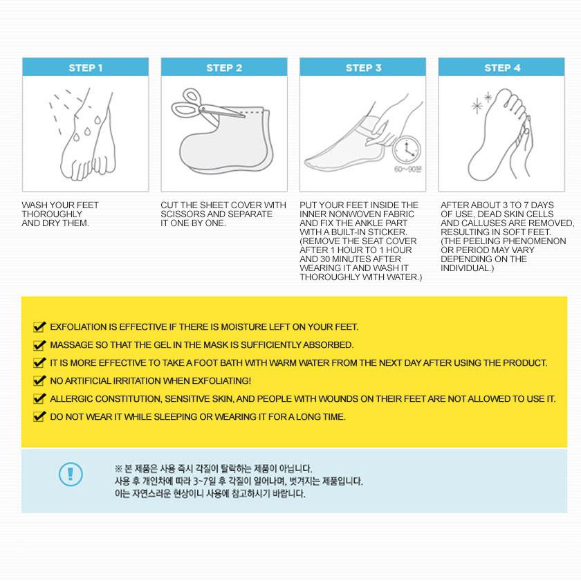[KOREA AUTHENTIC] [DOUBLE&ZERO] Double Effect Foot Feeling Mask 1P 3P 5P