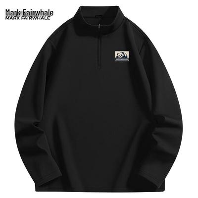 Men's Fleece-Lined Half-Zip Long-Sleeve Thermal Tee