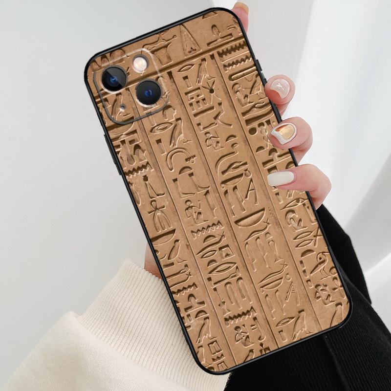 Egyptian Hieroglyphics Symbols Phone Case For iPhone 17 Pro Max 14 13 12 11 15 16 Pro Max mini 16 15 Plus 16e 17 Air Cover