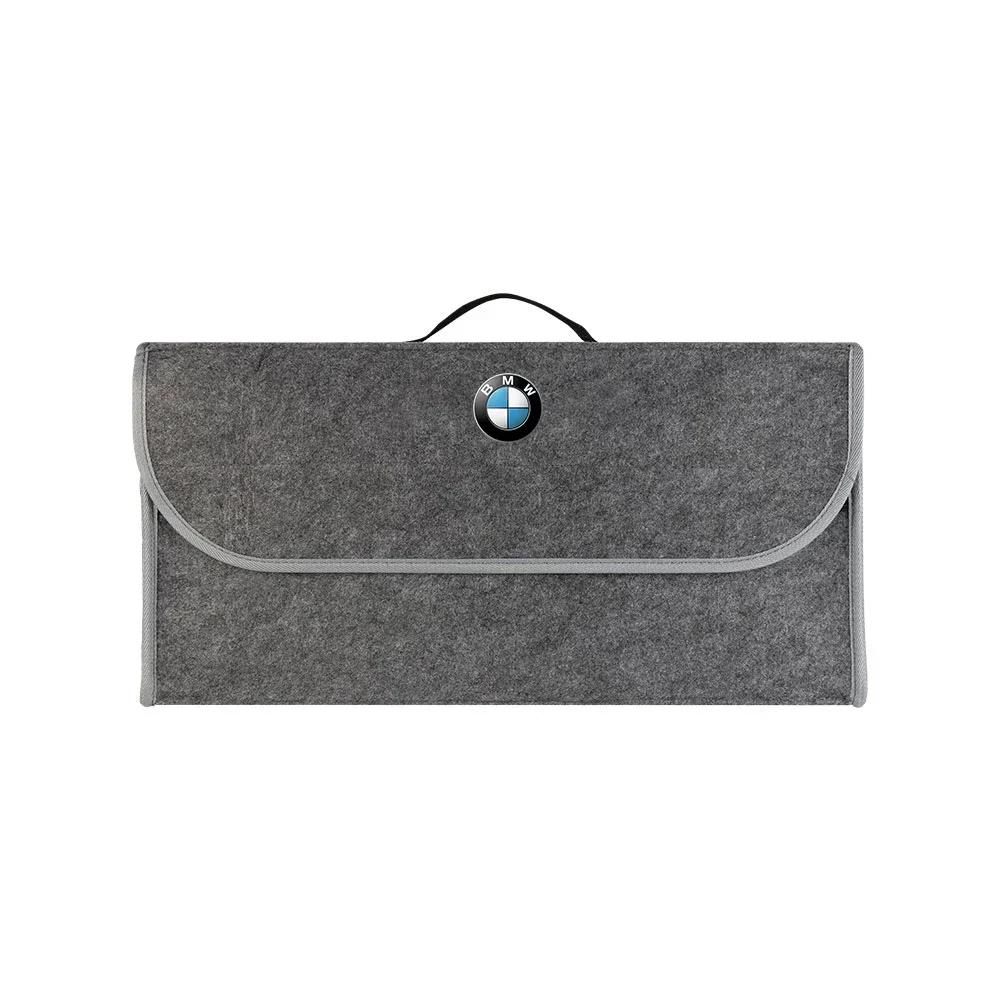 Car Trunk Storage Bag Leather Camping Box Collapsible Auto Emblem Organizer Accessories for BMW M Performance E36 E60 E90 E46