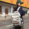 IELGY hong kong style backpack women's couple canvas breathable design sense niche texture backpack