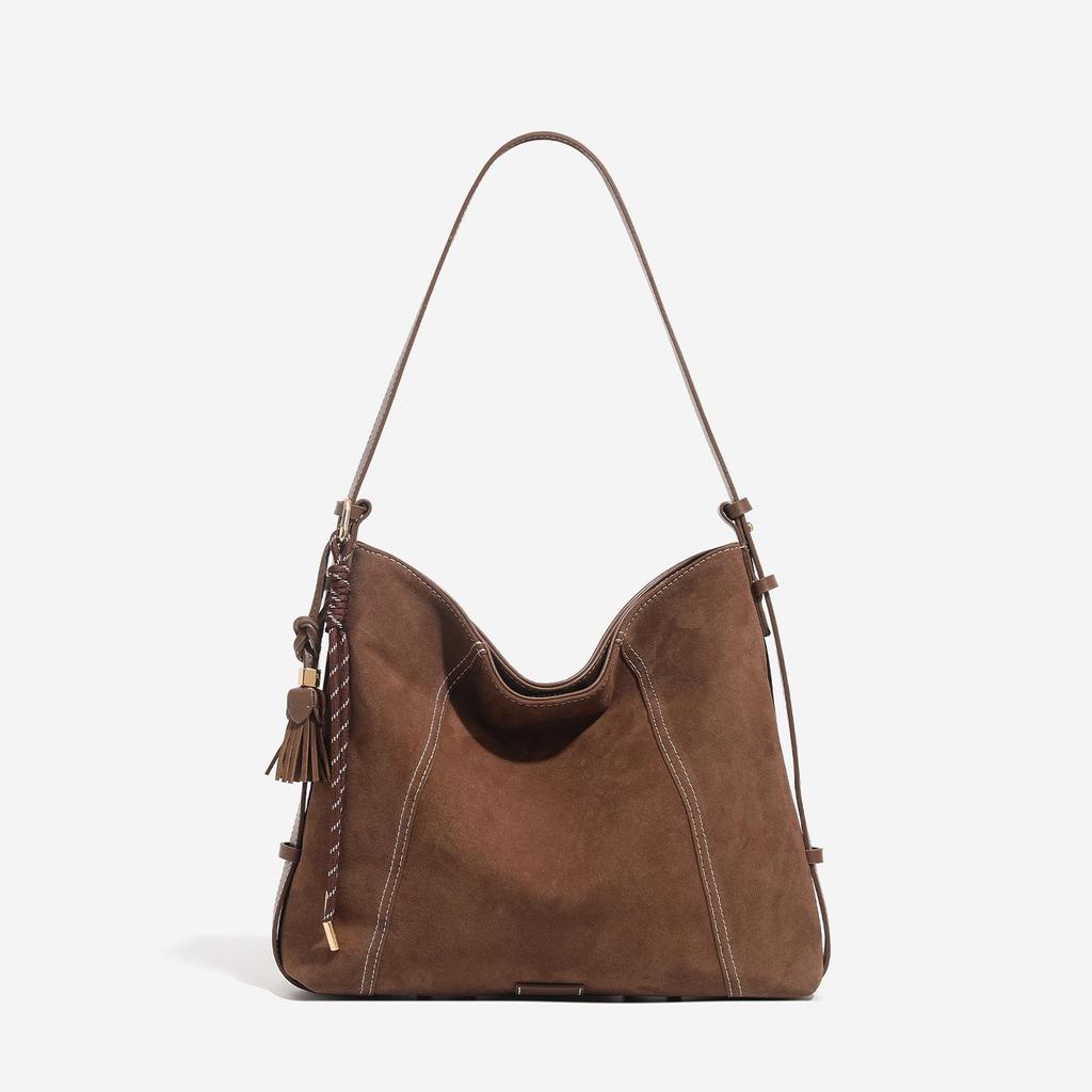 2025 Relaxed Retro Suede Hobo Tote - Large Capacity Crossbody Bag