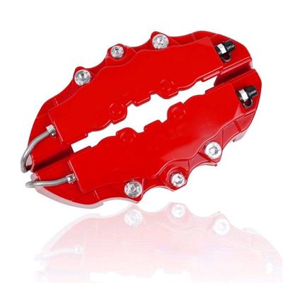 2 Stück 3D Rotes Auto Universelle Scheibenbremssattel-Abdeckungen Links & Rechts Zubehör-Kit