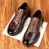 High Quality Fashion Casual Sneakers for Men Autumn New Designer Leather Shoes Male Solid Color Platform Sports Shoes Man