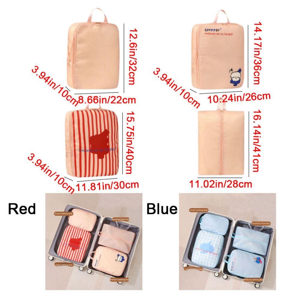 4Pcs Large Capacity Compressed Travel Clothes Bag Foldable Clothes Storage Bag  Travel