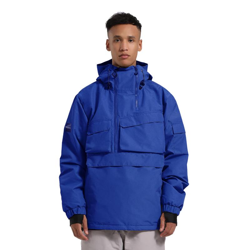 New American Style Waterproof Ski Suit: Warm Snowboard Jacket with Multi-Pocket Design for Men and Women