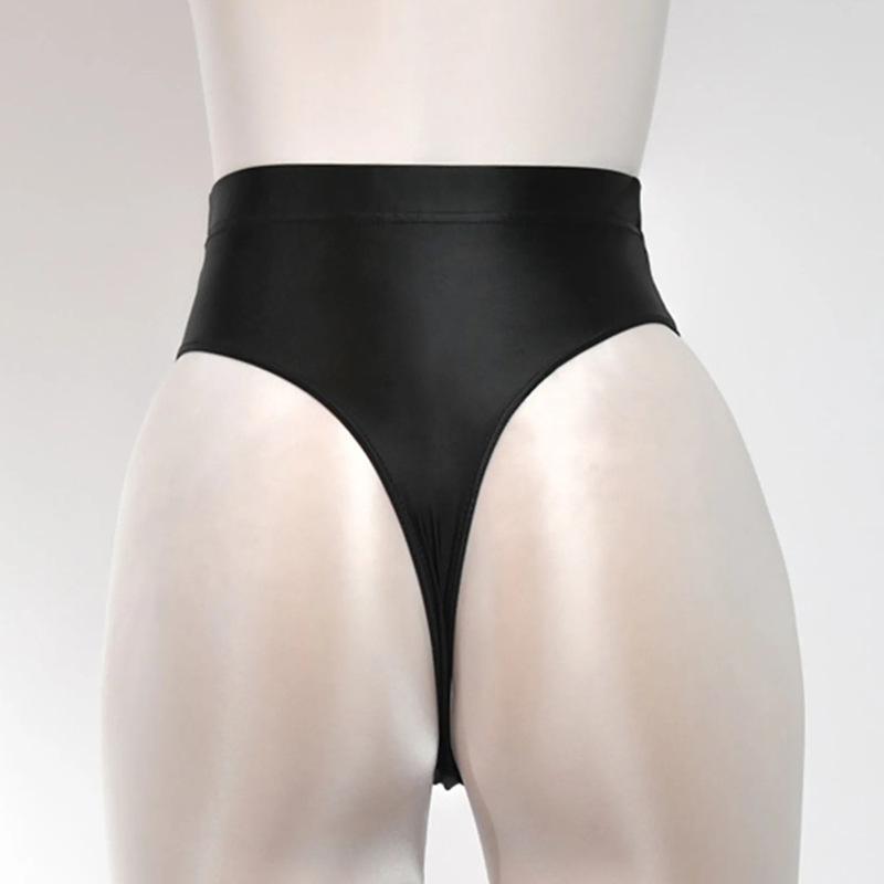 

Женские блестящие шорты из лакированной кожи с высокой эластичностью - Сексуальная одежда для выступлений Extra Large чёрный