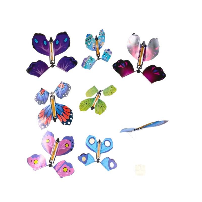 Flying Butterfly Children's Outdoor Gift Set: Bamboo Dragonfly, Boomerang & Spraying Flower Camping Toys