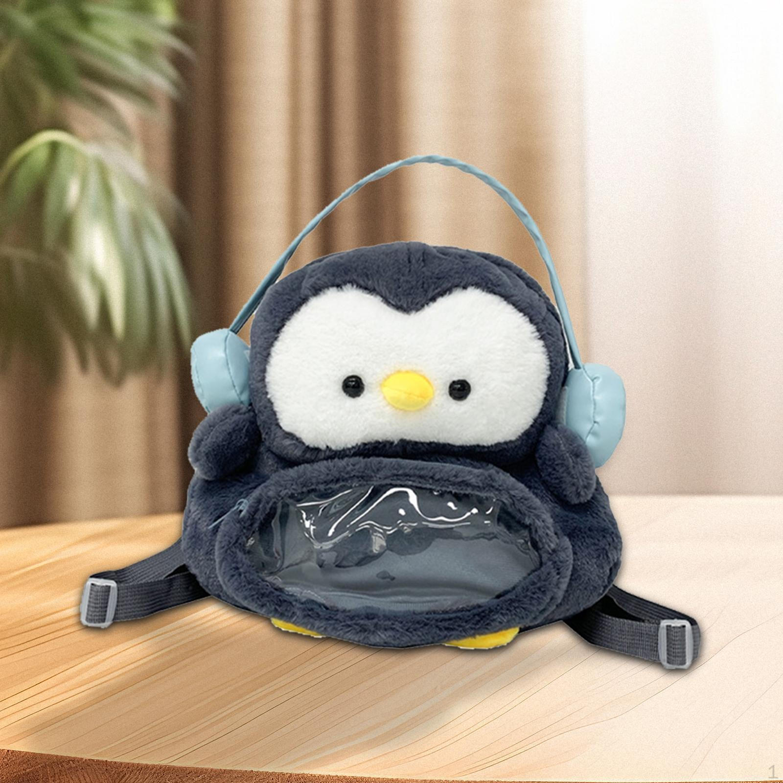 

Мягкий плюшевый рюкзак с мультяшным рисунком, регулируемый плечевой ремень, мягкий, легкий, подарочный рюкзак с игрушками-животными серый