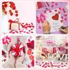 Tatuo 300 Pcs Valentine's Day Felt Hearts Decoration Glitter Felt Hearts Confetti Mini Heart Shapes Decorative Confetti for DIY Crafts Valentines