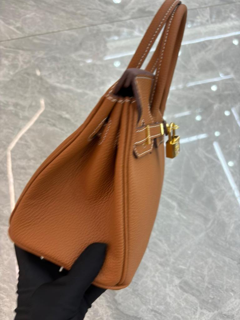 Large-capacity Litchi Pattern Togo Gold and Silver Diamond Genuine Leather Top-grain Cowhide Fashionable and Versatile Single-shoulder Handbag