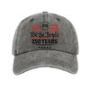 Unisex Vintage Washed Baseball Cap with Flag and Letter Print Adjustable Casual Hat 250 Years Anniversary Design