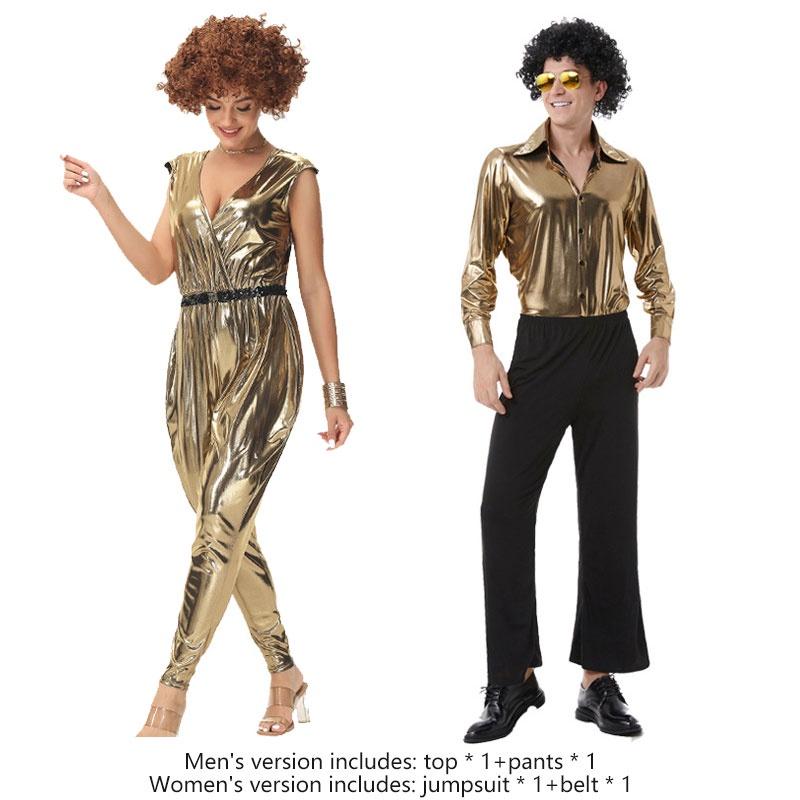 Unisex Polyesterfaser Kostüm für Spiel, Anime und Cosplay, Retro Europäischer und Amerikanischer Disco-Stil