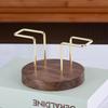 Walnut Wood Napkin Holder - Round & Square Solid Wood Stand for Dining Table