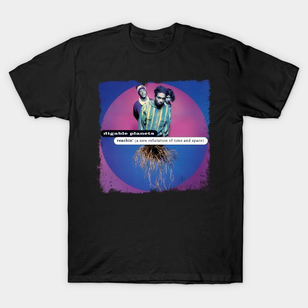 

Men Black Print T-shirt Digable Planets - Reachin (A New Refutation Of Time And Space) No-Cut Transfer Paper Print Cotton Tshirt XL чорний