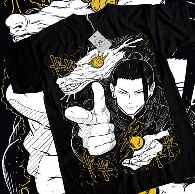 Koszulka Suguru Geto Jujutsu Kaisen Getou jjk Horror Anime Czarna Koszulka Wszystkie Rozmiary