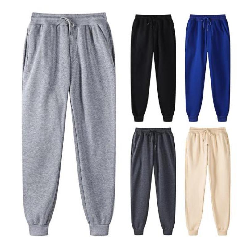Yousheng Herren Trainingshose Mittelhoch Elastischer Bund Verstellbarer Kordelzug Sporthose mit Taschen Unifarben Lässige Hose Tägliche Kleidung
