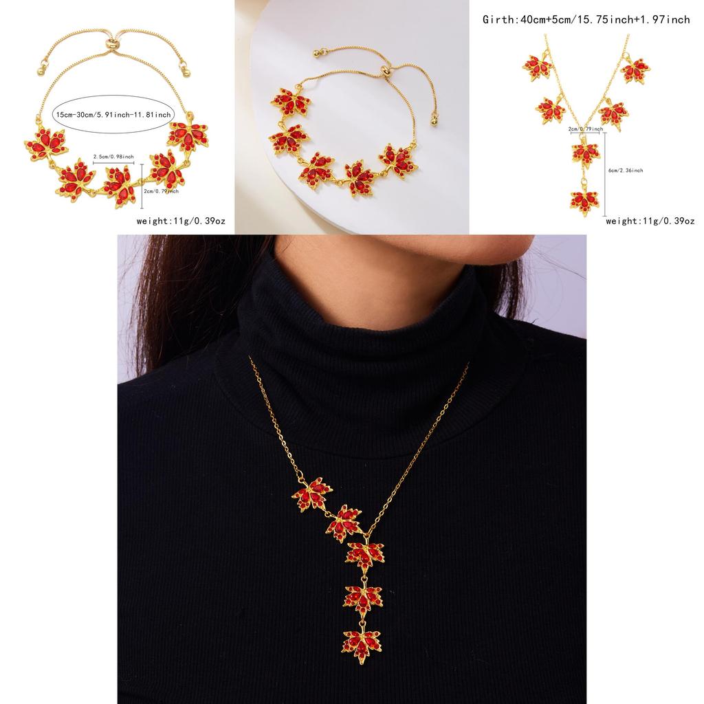 Fall Maple Leaf Pendant Necklace With Alloy Leaf Shape And Electroplated Finish For Stylish Wear