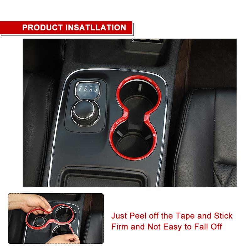 GXP1 BAWA Front Cup Holder Trim Decoration For Dodge Durango 2011 2012 2013 2014 2015 2016 2017 2018 2019 2020 2021 2022 2023