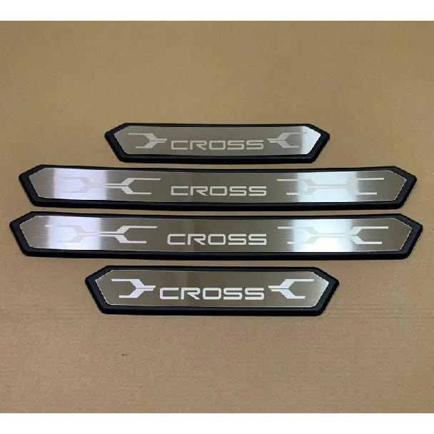 For Toyota Yaris Cross    2024 Car Door Sill Protector Pedal Cover Scuff Plate Trims Sticker Car Styling Accessories