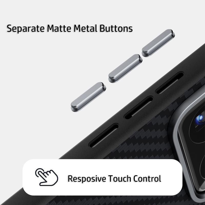 For Xiaomi 15S Pro Case Magsafe Slim Rigid Magnetic Phone Grip Carbon Fiber Leather Bumper Case Cover Metal Lens Protection