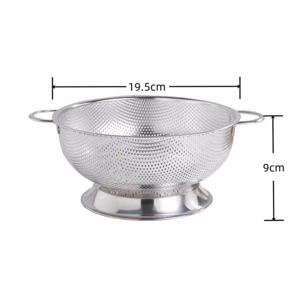 

Утолщенный дуршлаг для рисовой пасты, устойчивая к ржавчине корзина для мытья овощей, можно мыть в посудомоечной машине 19.5cm