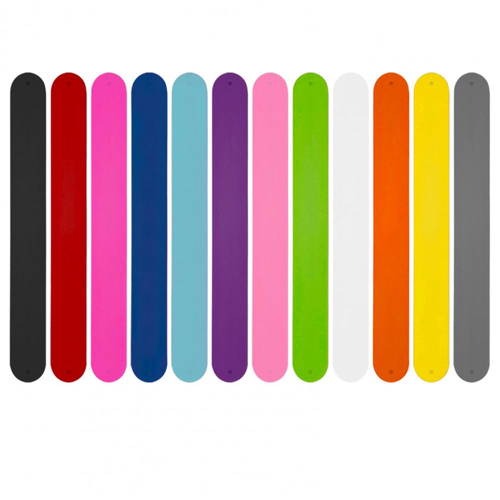 2Pcs Kids Slap Bracelets Flexible Self-Rolling Stress Relief Boys Girls Clap Circle Silicone Wristbands Children Toy Gift