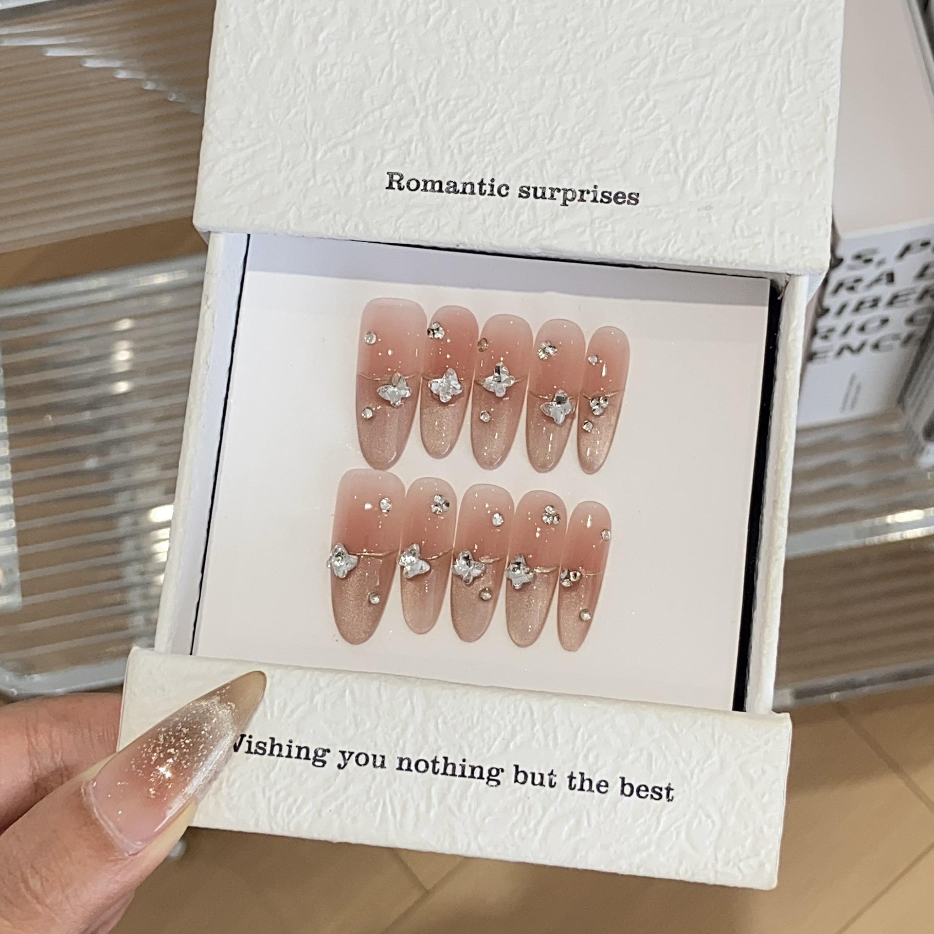 

Ледяной прозрачный градиент кошачий глаз французский простой любовь битый бриллиант высокий сладкий малиновый ноготь XS