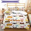3pcs Custom Name Animals Bedding Set Duvet Cover Closure Includes 1 Duvet Cover & 2 Pillowcases, Soft and Comfortable for All Seasons.