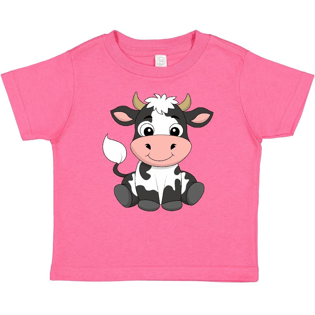 

Inktastic Cute Black And White Holstein Cow Baby T-Shirt Farm Infant Tees Shower 160