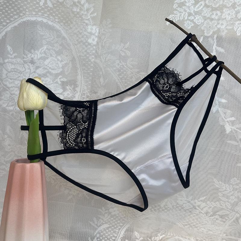 

Женские сексуальные атласные кружевные трусики - дышащие, удобные, бесшовные, тонкие, с промежностью из чистого хлопка L (Order in multiples of 12)