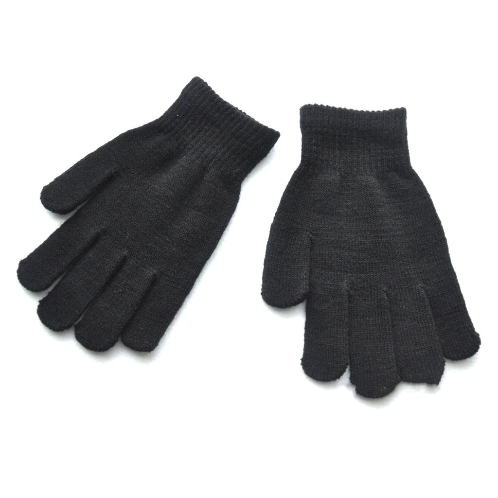 Children Knitted Gloves For 12-15Y Baby Students Winter New Solid Warm Full Finger Mittens Outdoor Kids Cycling Skiing Gloves