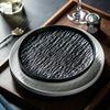 Round Western Food Plate Stone Grain Fruit Salad Plate Durable Dumpling Plate  Kitchen