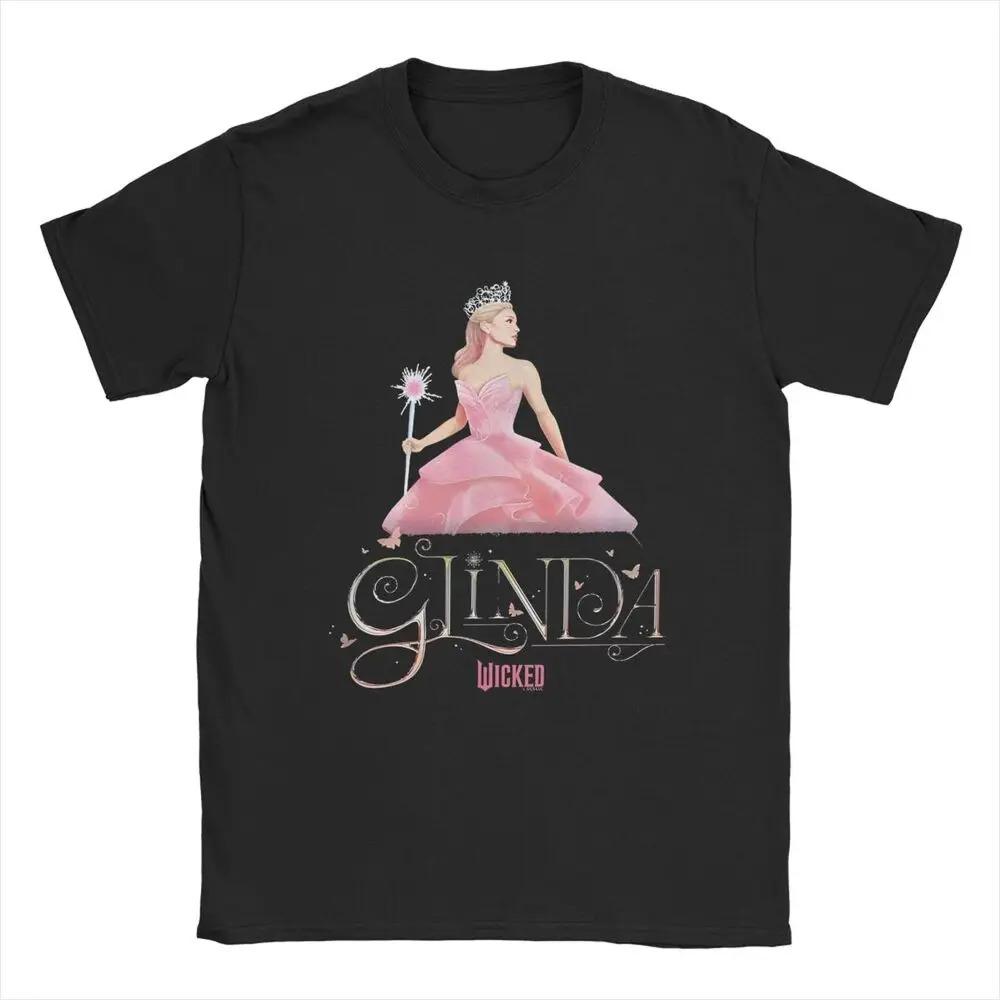 Fashion Wicked Glinda Tonal Pose T-Shirts Men O Neck Pure Cotton T Shirts Magic Movie Short Sleeve Tee Shirt Gift Clothing soft
