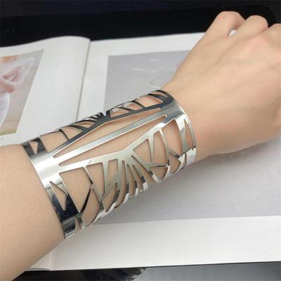 Bracciale Geometrico Europeo Largo da Donna - Accessori e Ornamenti per Spettacoli, Cosplay, Fotografia
