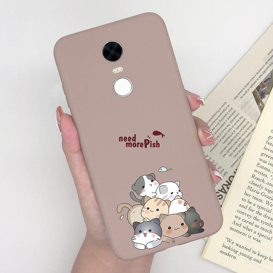 Cute Cartoon Case For Xiaomi Redmi 5 Plus Case Soft Painted Matte Silicone Back Cover For Redmi5 Plus Redmi 5+ Phone Cases Funda