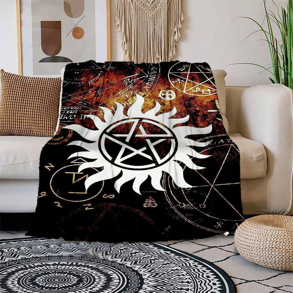 

Supernatural Anti-Possession Symbol T-Shirt - Occult ClothingBlanket Flannel Throw Blanket for Sofa, Bed, Travel, Camping, Office, Couch, Ch 150x180cm