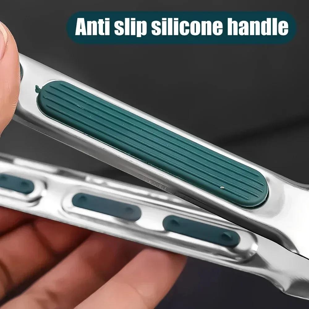 Stainless Steel Kitchen Food Tongs Thickened Heat Resistant Barbecue Grill Clips Bread Salad Buffet Cooking Camping Baking Tools