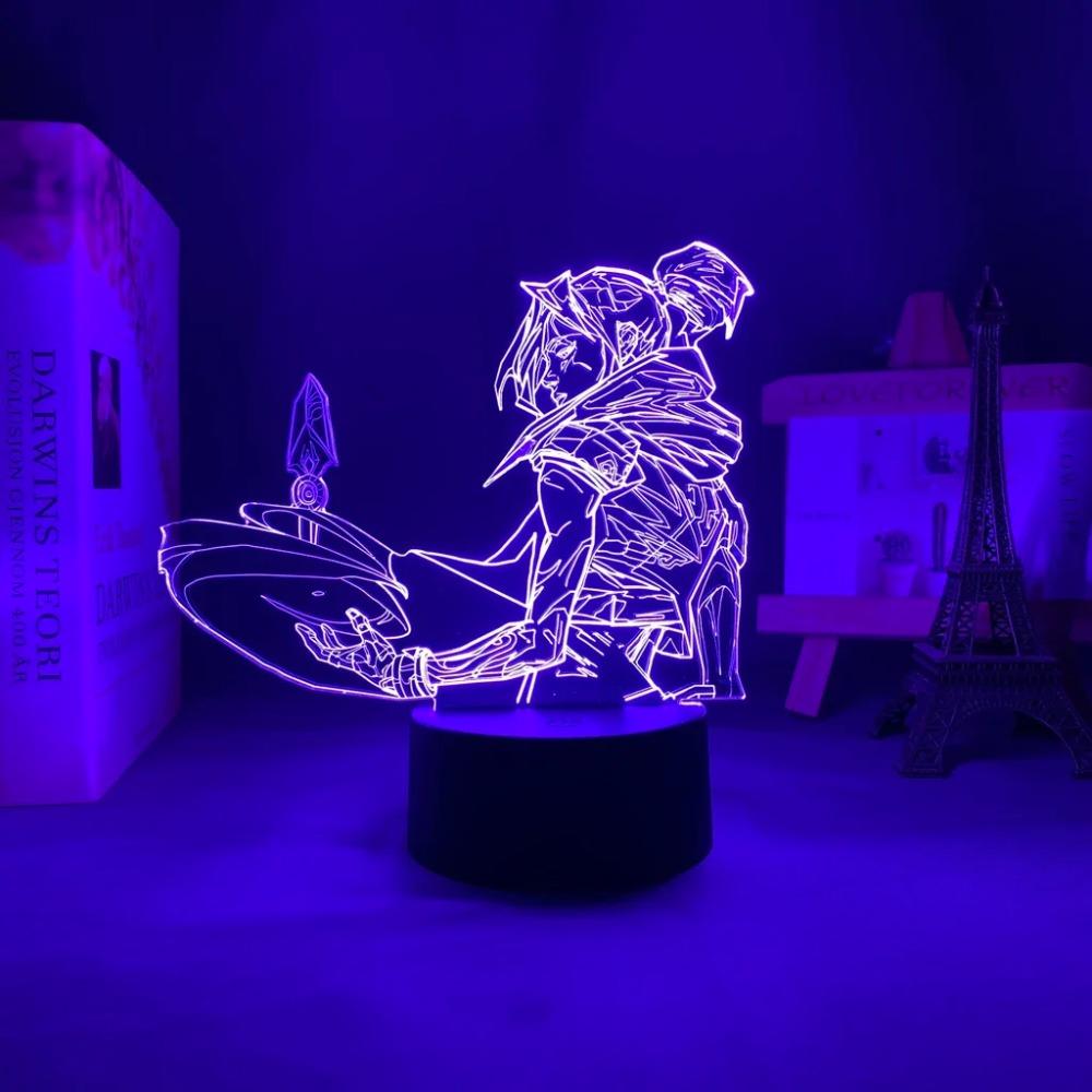 Acrylic Led Night Light Valorant Jett for Kids Bedroom Decoration Nightlight Birthday Gift Hoom Decor Bedside 3d Lamp Valorant